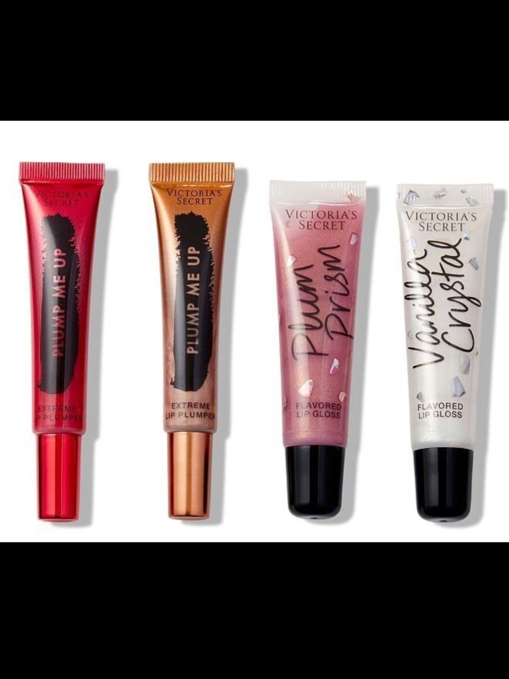 Victoria's Secret Lip Plump & Gloss Set — Red, Gold, Pink, White